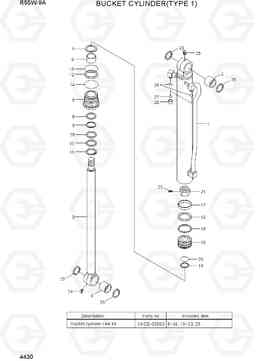 4430 BUCKET CYLINDER(TYPE 1) R55W-9A, Hyundai