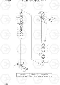 4435 BUCKET CYLINDER(TYPE 2) R55W-9A, Hyundai