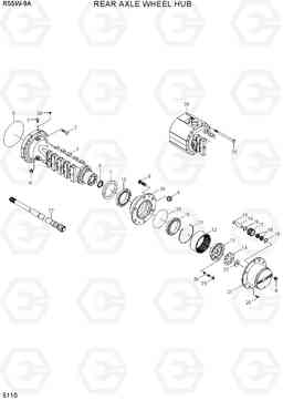 5110 REAR AXLE WHEEL HUB R55W-9A, Hyundai