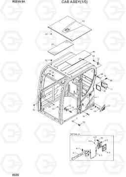 6020 CAB ASSY(1/5) R55W-9A, Hyundai