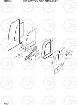 6050 CAB ASSY(4/5, SIDE DOOR ASSY) R55W-9A, Hyundai