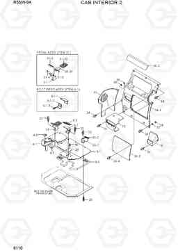 6110 CAB INTERIOR 2 R55W-9A, Hyundai