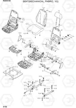 6164 SEAT(MECHANICAL, FABRIC, 1/2) R55W-9A, Hyundai