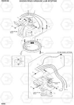 6330 SWING RING GREASE LUB SYSTEM R55W-9A, Hyundai