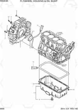 9030 FLYWHEEL HOUSING & OIL SUMP R55W-9A, Hyundai