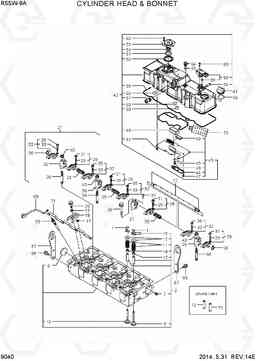 9040 CYLINDER HEAD & BONNET R55W-9A, Hyundai