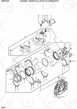 9070 DIESEL PARTICULATE FILTER(DPF) R55W-9A, Hyundai