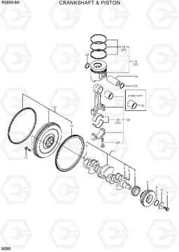 9090 CRANKSHAFT & PISTON R55W-9A, Hyundai