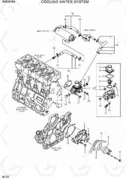 9110 COOLING WATER SYSTEM R55W-9A, Hyundai