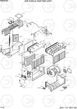 1110 AIR CON & HEATER UNIT R60W-9S, Hyundai