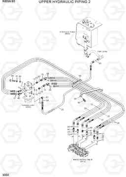 3050 UPPER HYDRAULIC PIPING 2 R60W-9S, Hyundai