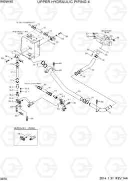 3070 UPPER HYDRAULIC PIPING 4 R60W-9S, Hyundai