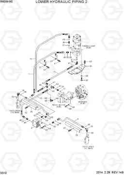 3310 LOWER HYDRAULIC PIPING  2 R60W-9S, Hyundai