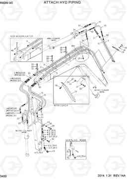 3400 ATTACH HYDRAULIC PIPING R60W-9S, Hyundai