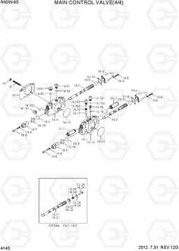 4140 MAIN CONTROL VALVE(4/4) R60W-9S, Hyundai