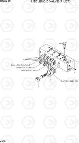 4330 4-SOLENOID VALVE(PILOT) R60W-9S, Hyundai