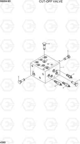 4360 CUT-OFF VALVE R60W-9S, Hyundai