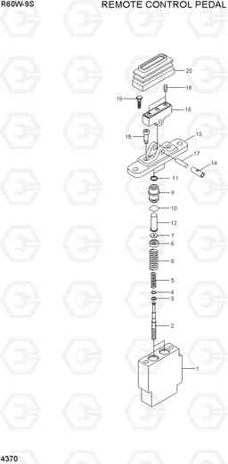 4370 REMOTE CONTROL PEDAL R60W-9S, Hyundai