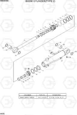 4415 BOOM CYLINDER(TYPE 2) R60W-9S, Hyundai