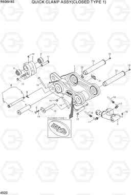 4520 QUICK CLAMP ASSY(CLOSED TYPE 1, -#0018) R60W-9S, Hyundai