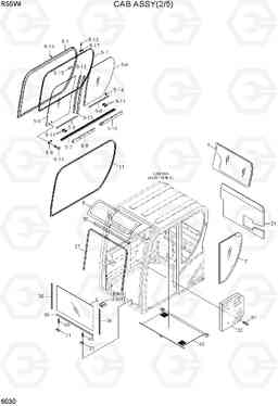 6030 CAB ASSY(2/5) R60W-9S, Hyundai