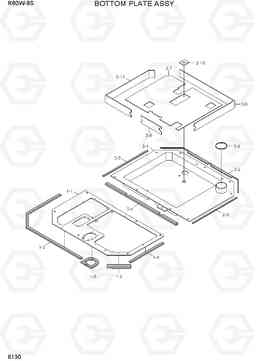 6130 BOTTOM PLATE ASSY R60W-9S, Hyundai