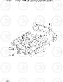 6325 UPPER FRAME & COUNTERWEIGHT(B/SWING) R60W-9S, Hyundai