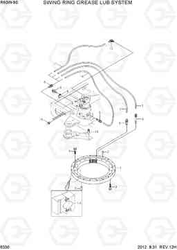 6330 SWING RING GREASE LUB SYSTEM R60W-9S, Hyundai