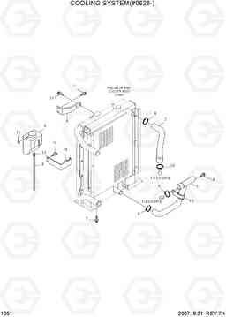 1051 COOLING SYSTEM(#0628-) R55W-7, Hyundai