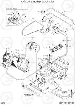 1100 AIRCON & HEATER MOUNTING R55W-7, Hyundai