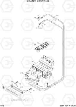 1140 HEATER MOUNTING R55W-7, Hyundai