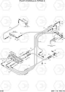 3130 PILOT HYDRAULIC PIPING 4 R55W-7, Hyundai