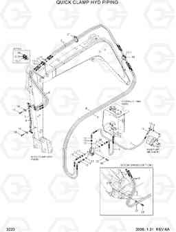 3220 QUICK CLAMP HYD PIPING R55W-7, Hyundai