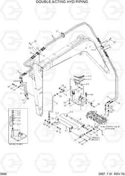 3300 DOUBLE ACTING HYD PIPING R55W-7, Hyundai