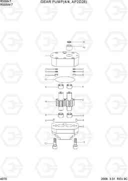 4070 GEAR PUMP(4/4, AP2D28) R55W-7, Hyundai