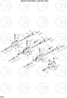 4120 MAIN CONTROL VALVE(2/4) R55W-7, Hyundai