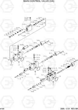 4130 MAIN CONTROL VALVE(3/4) R55W-7, Hyundai