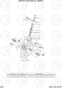 4240 TRAVEL MOTOR(2/3, -#0067) R55W-7, Hyundai