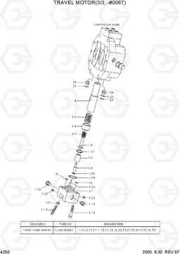 4250 TRAVEL MOTOR(3/3, -#0067) R55W-7, Hyundai