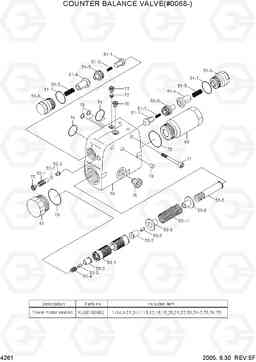 4261 COUNTER BALANCE VALVE(#0068-) R55W-7, Hyundai