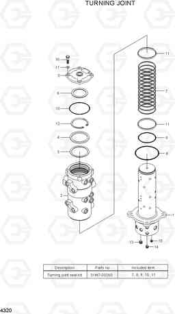 4320 TURNING JOINT R55W-7, Hyundai