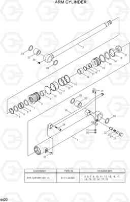 4420 ARM CYLINDER R55W-7, Hyundai