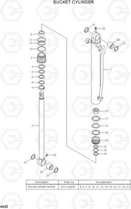 4430 BUCKET CYLINDER R55W-7, Hyundai