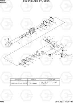 4440 DOZER BLADE CYLINDER R55W-7, Hyundai