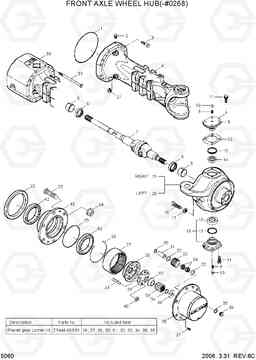 5060 FRONT AXLE WHEEL HUB(-#0268) R55W-7, Hyundai