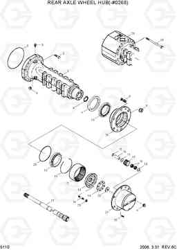 5110 REAR AXLE WHEEL HUB(-#0268) R55W-7, Hyundai