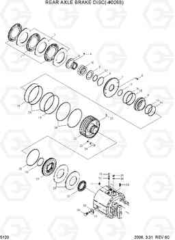 5120 REAR AXLE BRAKE DISC(-#0268) R55W-7, Hyundai