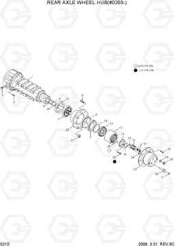 5210 REAR AXLE WHEEL HUB(#0269-) R55W-7, Hyundai