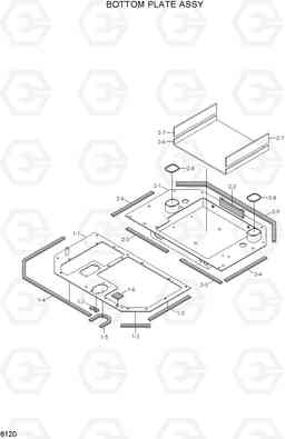 6120 BOTTOM PLATE ASSY R55W-7, Hyundai