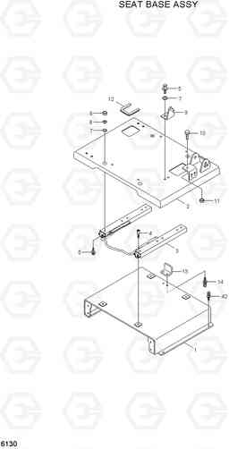 6130 SEAT BASE ASSY R55W-7, Hyundai